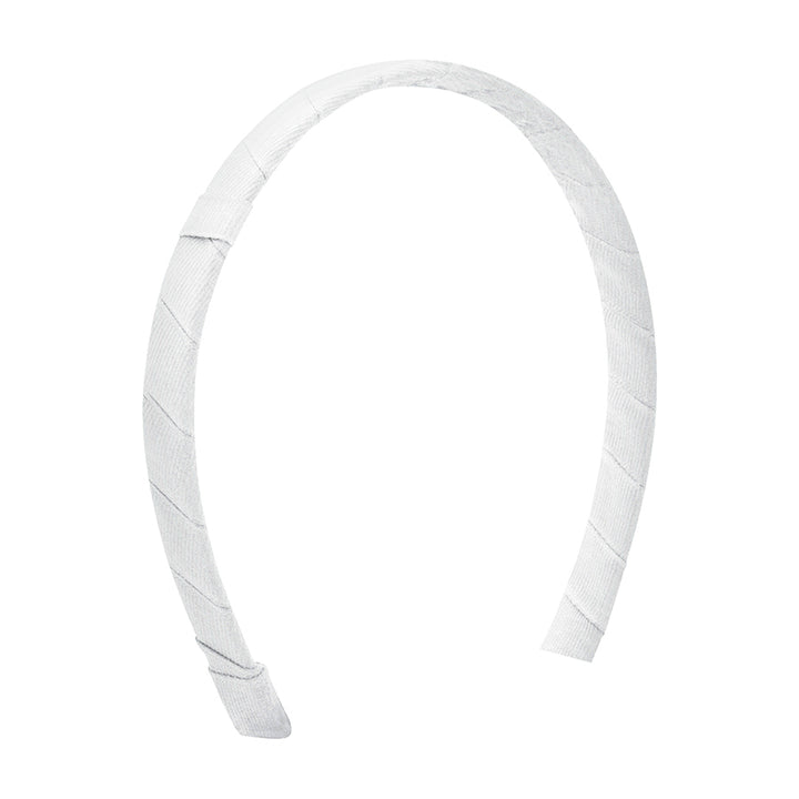 White Grosgrain Wrapped Add-a-Bow Headband by Wee Ones