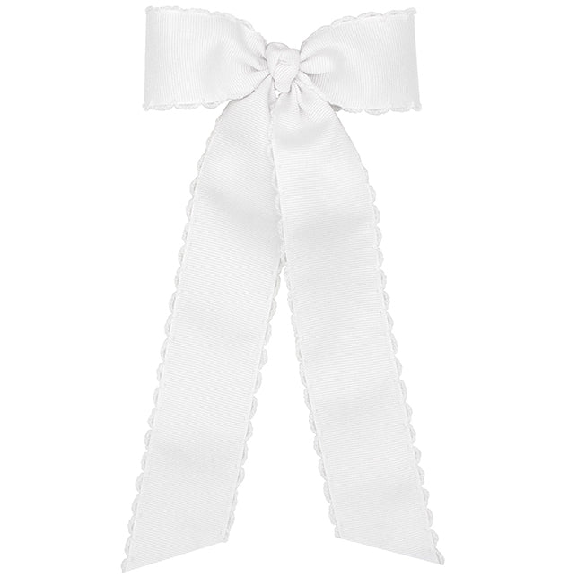 White Moonstitch w/ Streamer Tails by Wee Ones (2 sizes)