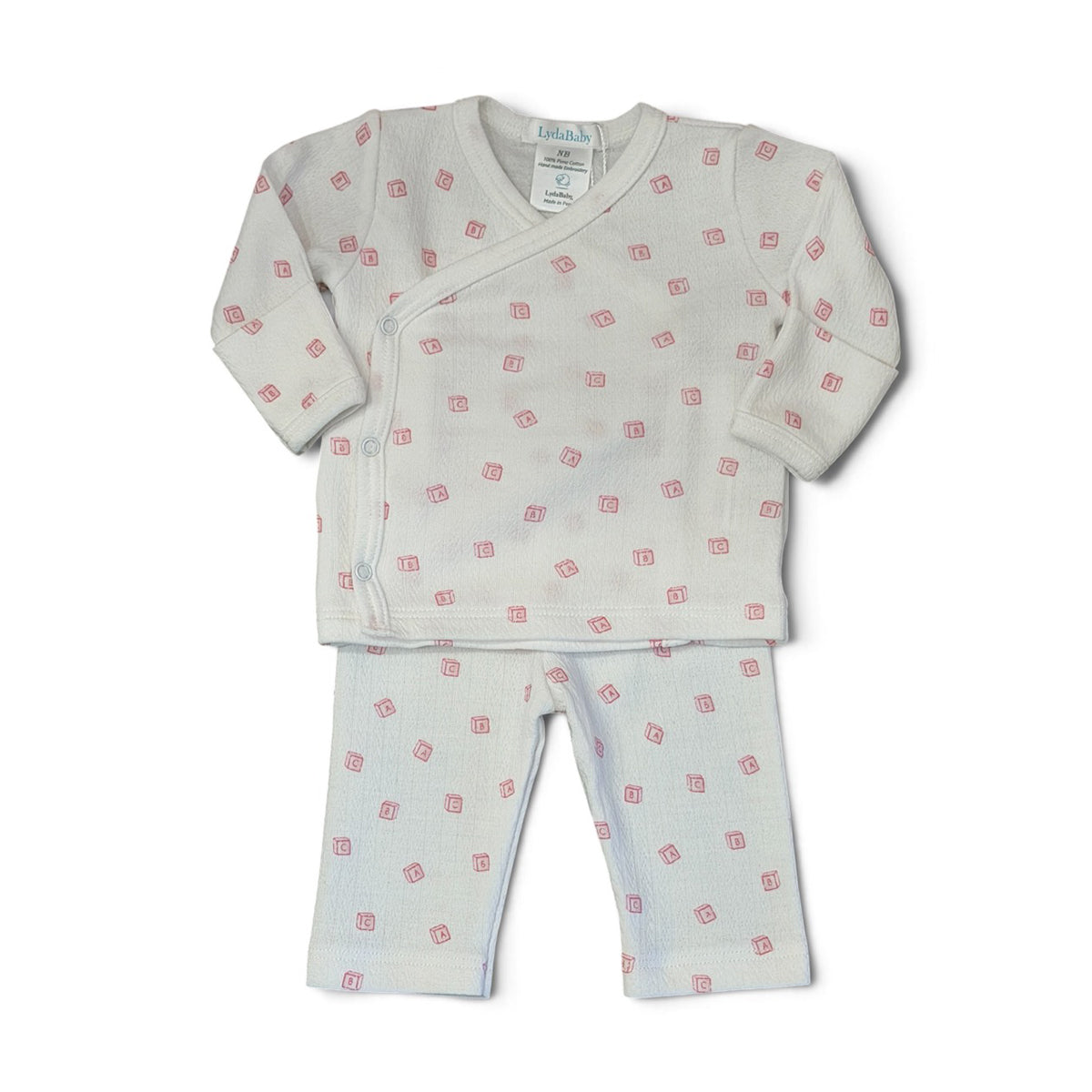 ABC Blocks Pink Pant Set by Lyda Baby