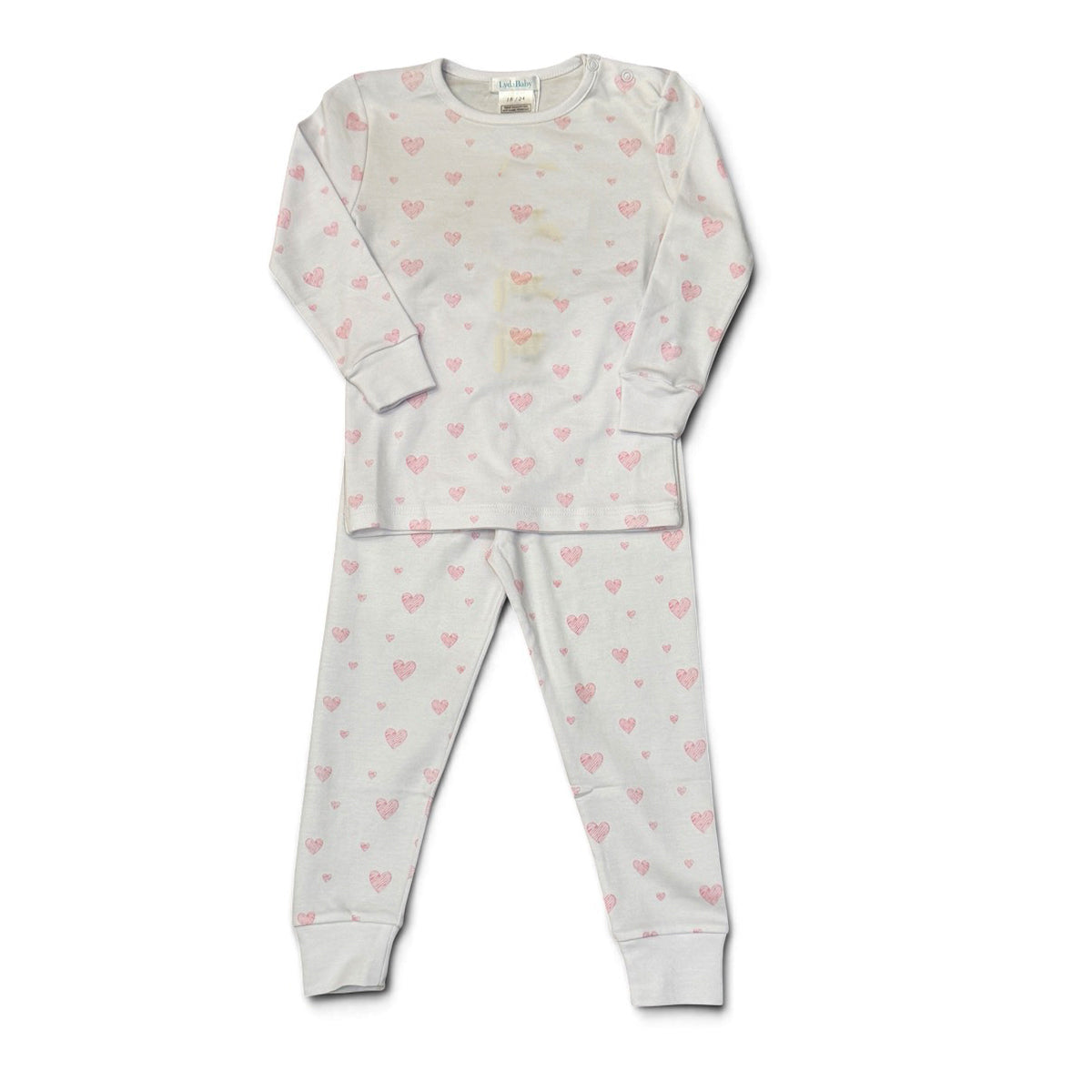 Amour Hearts 2-Piece Pajama Set by Lyda Baby