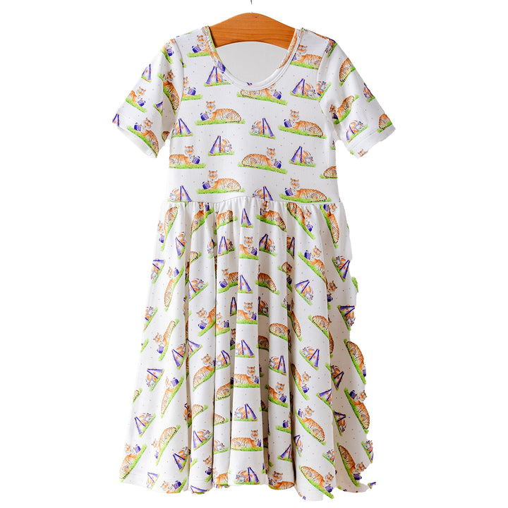 Auburn Mascot Mania Cotton Twirl Dress by Nola Tawk