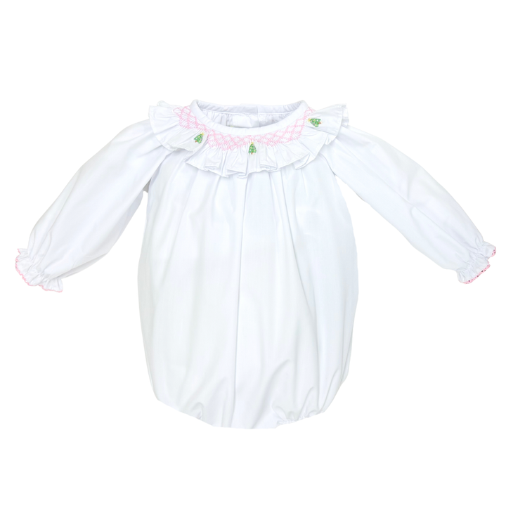 Christmas Tree Smocked Scarlett Bubble by Zuccini Kids