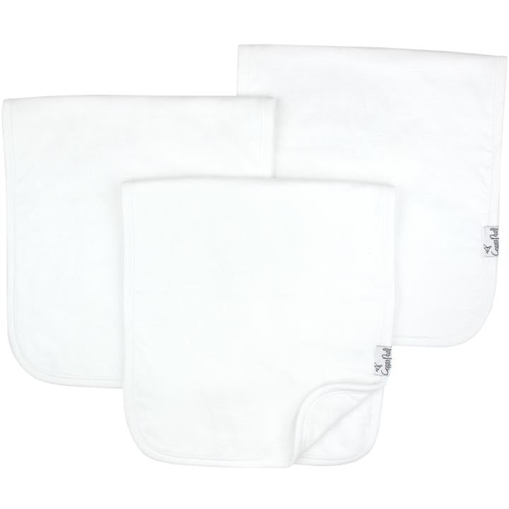 3-Pack of White Burp Clothes by Copper Pearl