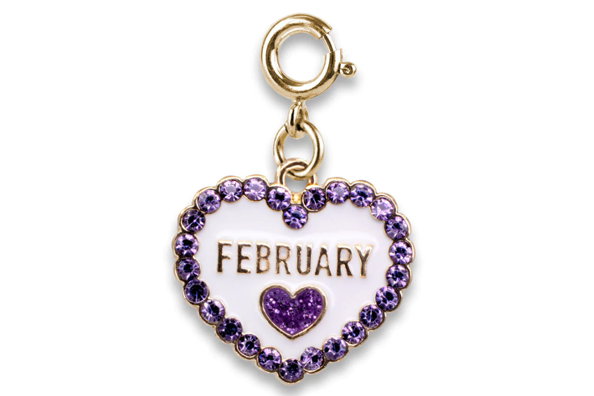 Gold February Birthstone Charm by Charm It!