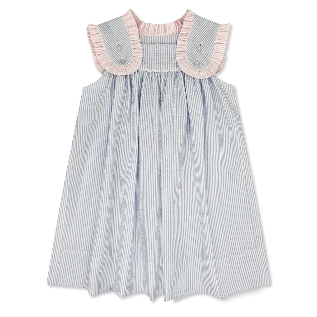 Simply Blue Seersucker Frances Flap Dress by Lullaby Set