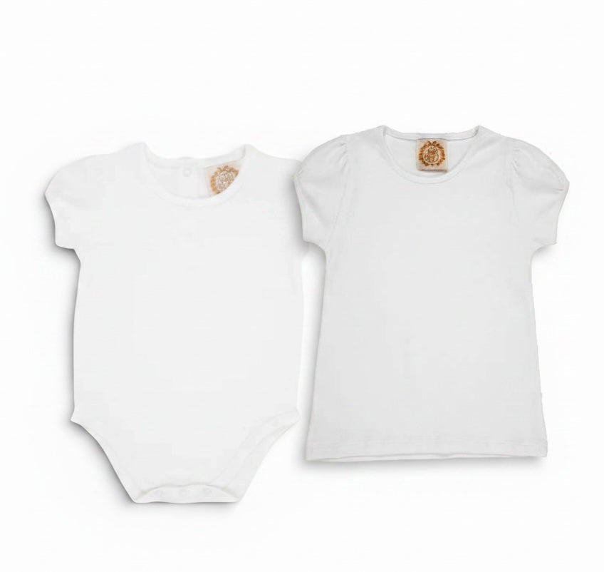 White Penny's Play Shirt / Onesie by The Beaufort Bonnet Company
