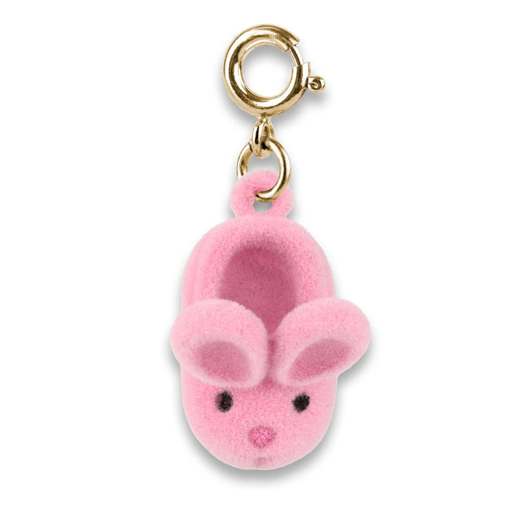 Gold Furry Bunny Slipper Charm by Charm It!
