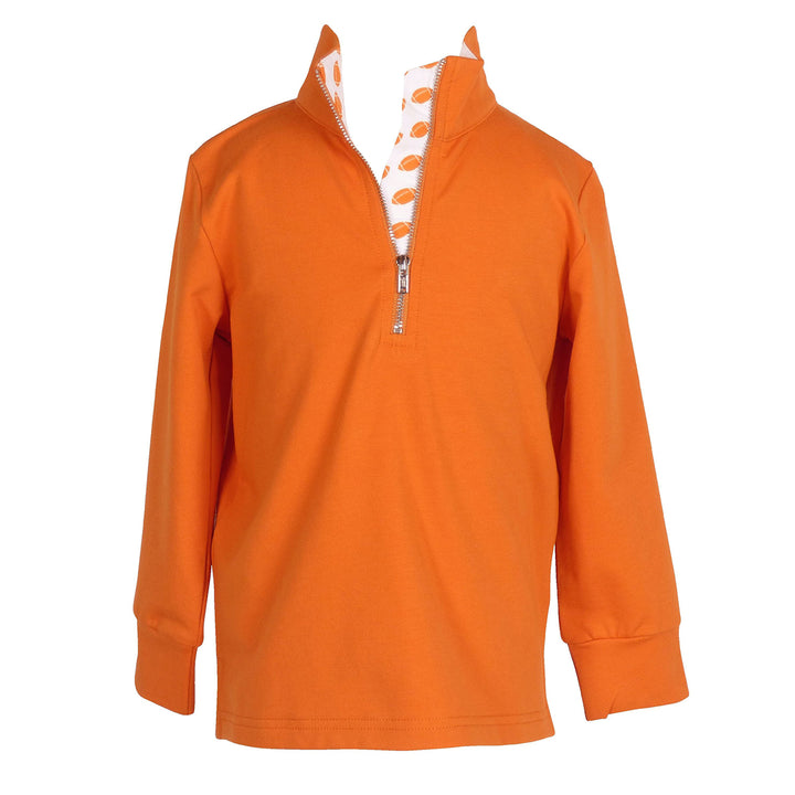 Orange Game Day Quarter Zip by Yellow Lamb