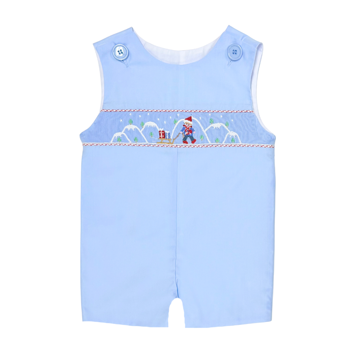 Holiday Sled Ride Smocked Ashton Shortall by Zuccini Kids