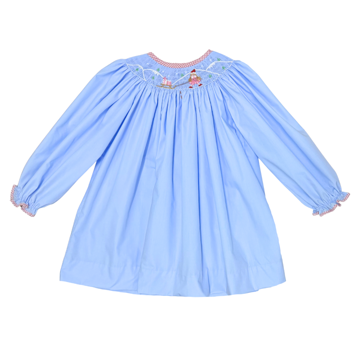 Holiday Sled Ride Smocked Bishop Dress by Zuccini Kids