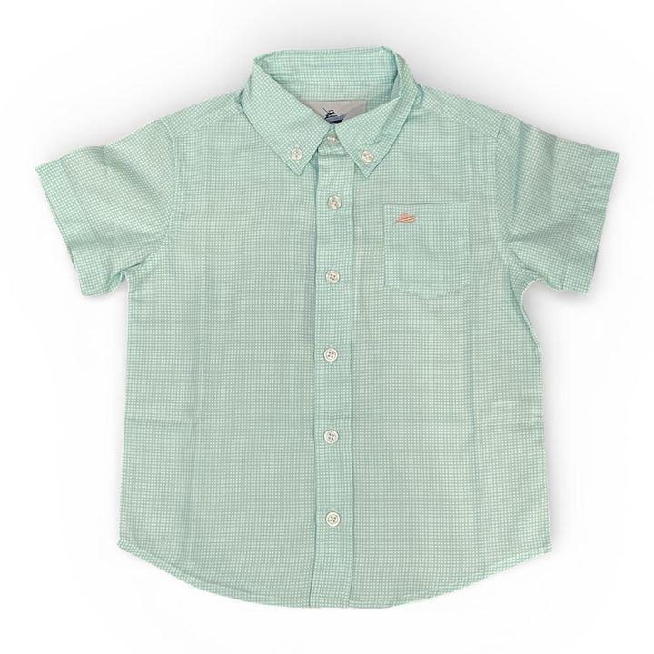 Honeydew Gingham Performance Dress Shirt by Southbound