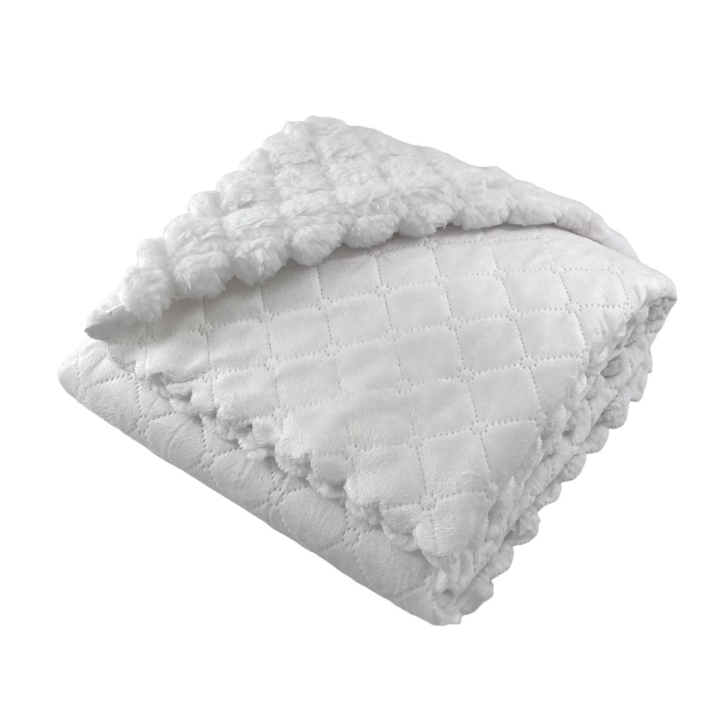Ivory "Nana" Quilted Blanket by Soft Idea