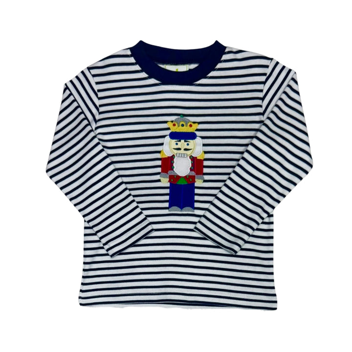 Nutcracker on Navy Stripe Play Tee by Zuccini Kids