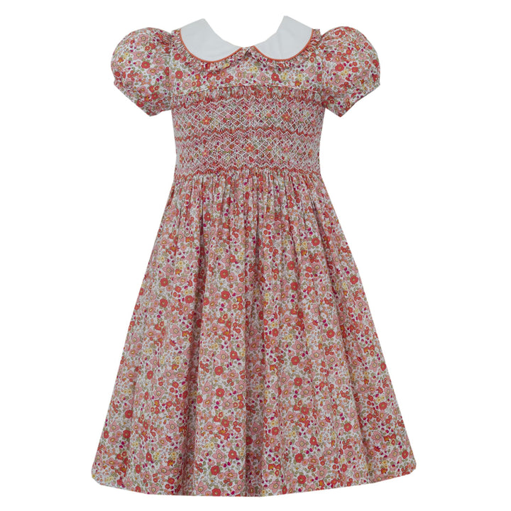 Orange Floral Liberty Print Dress by Anavini
