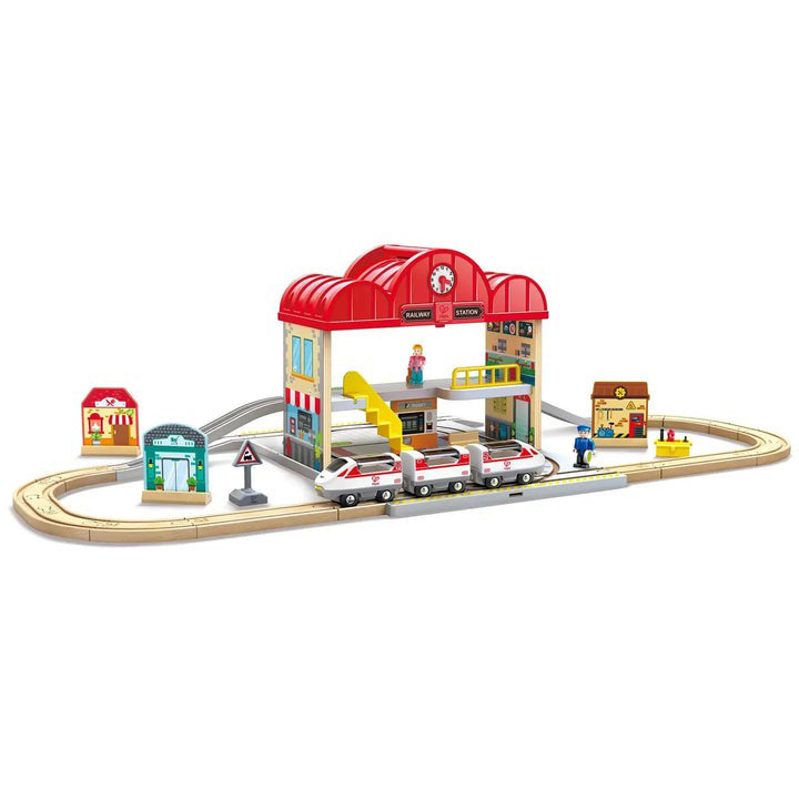 Cityscape Portable Train Station Set by Hape