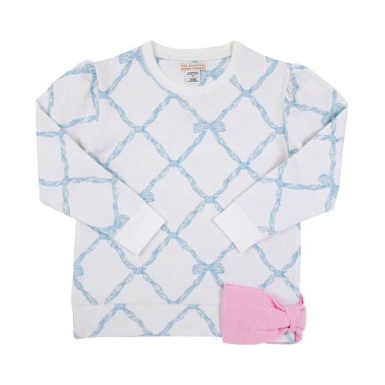 Belle Meade Bow Cassidy Comfy Crewneck Puff Sleeve by The Beaufort Bonnet Company