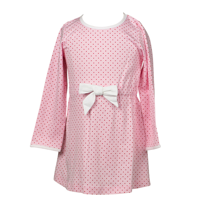 Red Dot Dress with Bow at Waist by Proper Peony