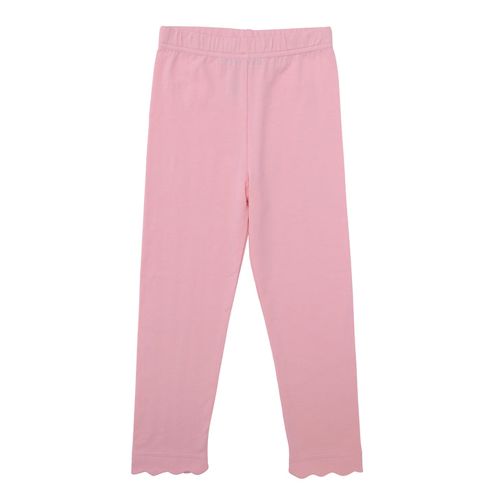 Light Pink Scalloped Leggings by Trotter Street Kids