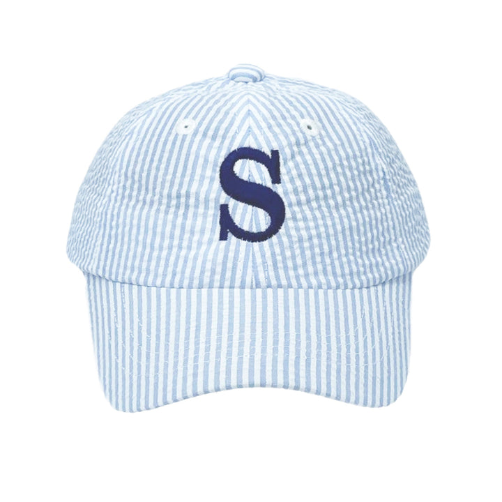 Blue Seersucker YOUTH Hat by Bits & Bows