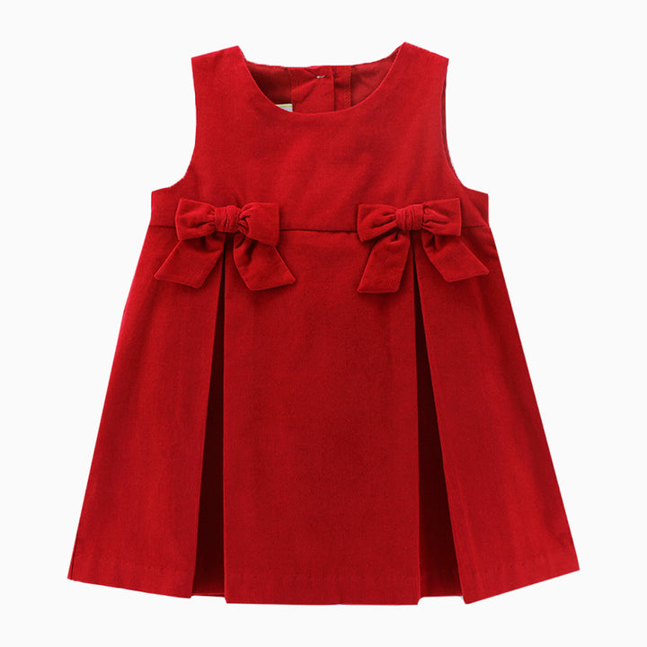 Red Corduroy with Bows Windsor Jumper by Zuccini