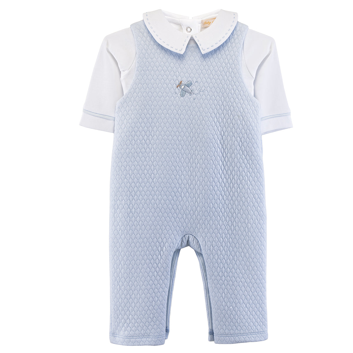 Lullaby Flight Jacquard Longall Set with Stitched Collar by Baby Club Chic