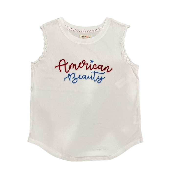 Paper Flower American Beauty Graphic Tank