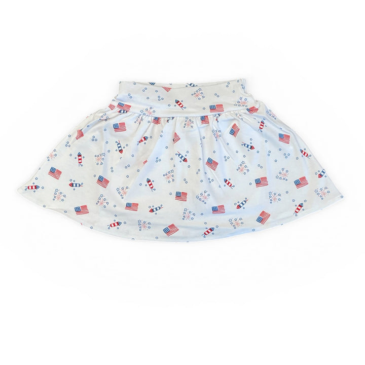 American Flags and Fireworks Print Skort by Luigi