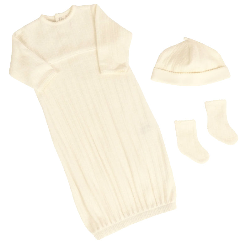 Cream Amory Baby GIft Set by Yellow Lamb