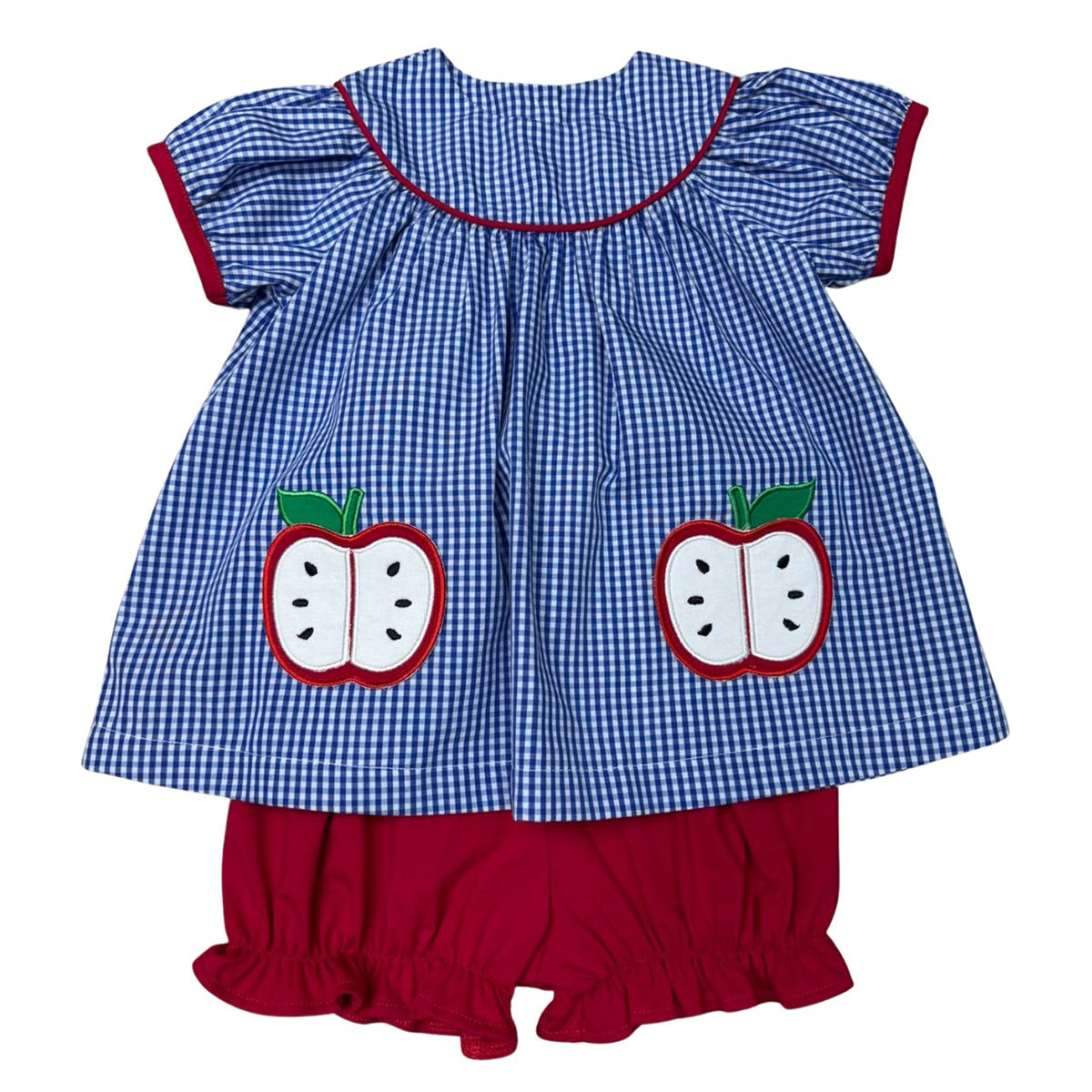 Apple Applique Pockets Bloomer Set by Delaney