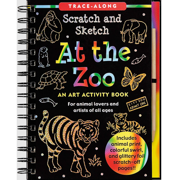 Scratch & Sketch Art Activity Book - At the Zoo