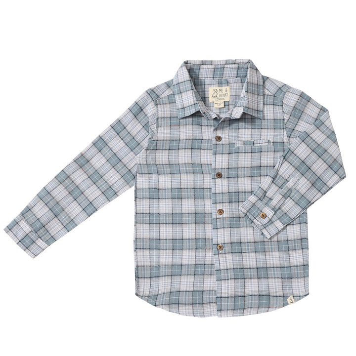 Gray / Black Plaid Atwood Woven Shirt by Me & Henry