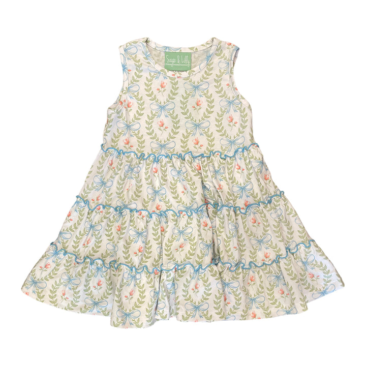 Sage & Lilly Baby Blue Bows Panel Dress