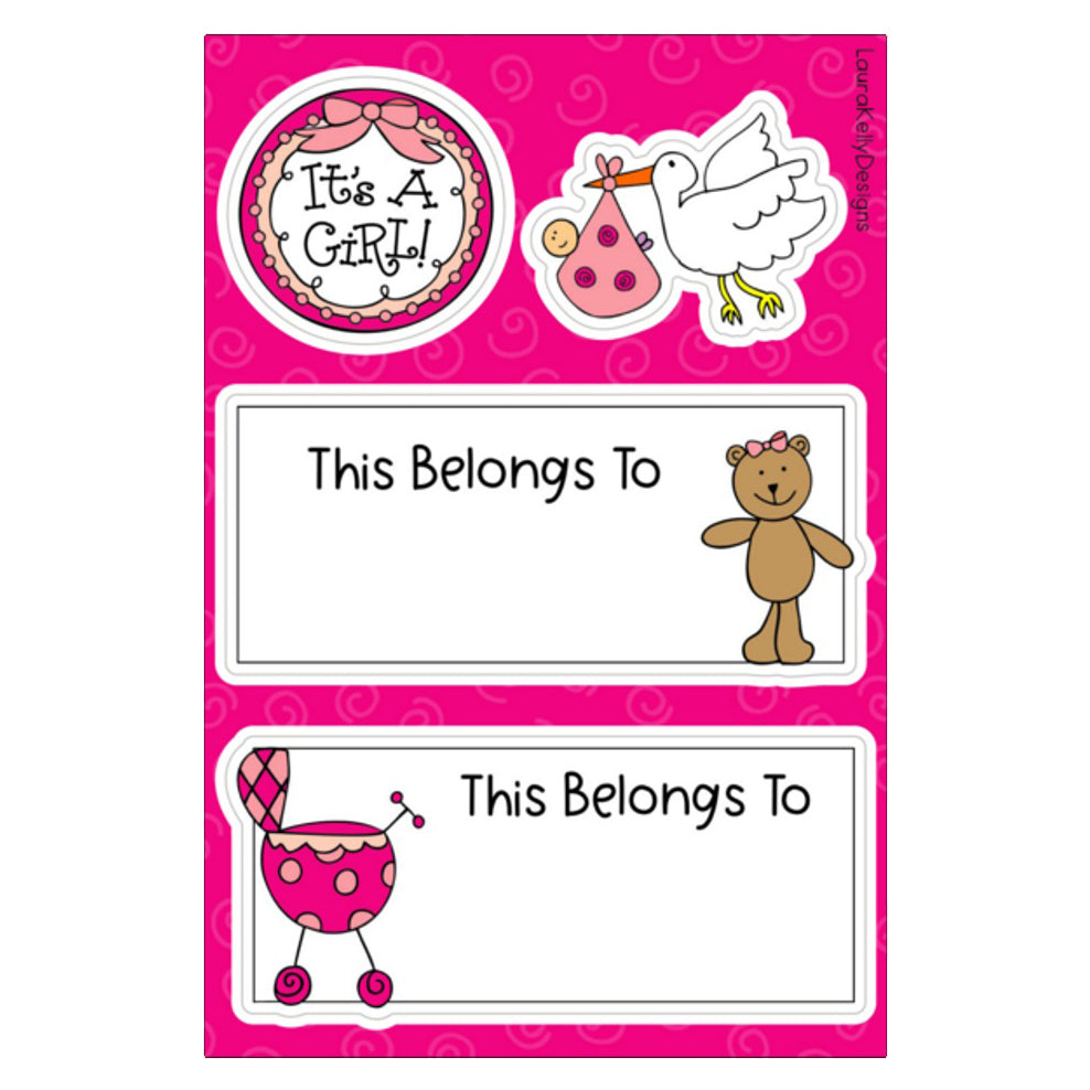 It's a Girl Vinyl Sticker Pack by Laura Kelly Designs