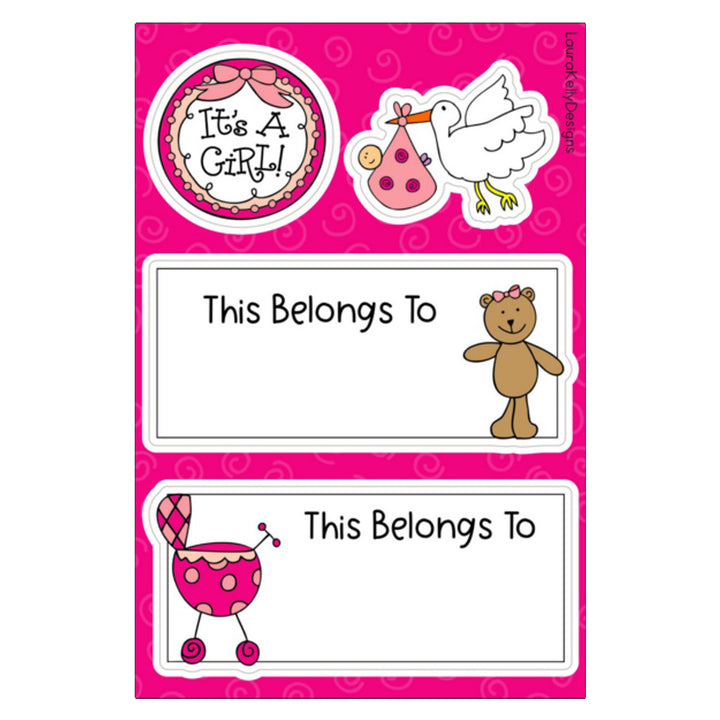 It's a Girl Vinyl Sticker Pack by Laura Kelly Designs