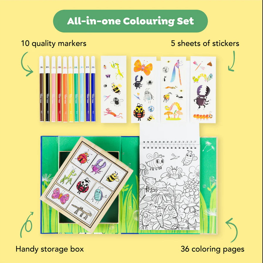 Backyard Bugs Coloring Set by Tiger Tribe