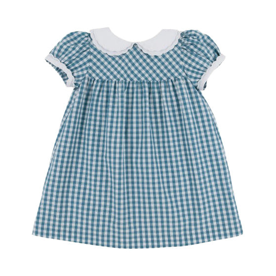 Barnsley Blue Gingham Holly Day Dress by The Beaufort Bonnet Company