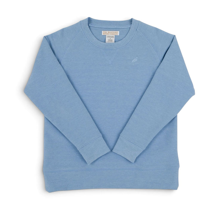 Heathered Barrington Blue Cassidy Comfy Crewneck by The Beaufort Bonnet Company