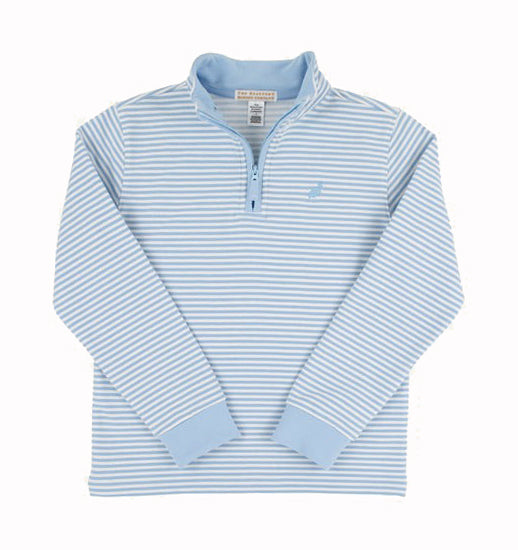 Beale Street Blue Stripe Hayword Half-Zip by The Beaufort Bonnet Company