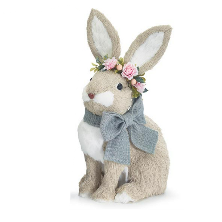 Burton+Burton Beige Bunny with Flower Crowns