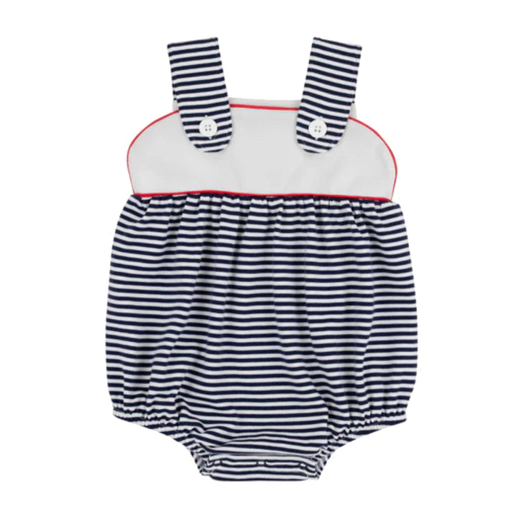 Nantucket Navy Stripe Bingham Bubble by The Beaufort Bonnet Company