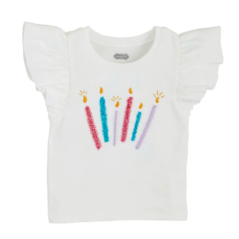 Birthday Candles Tee by Mud Pie