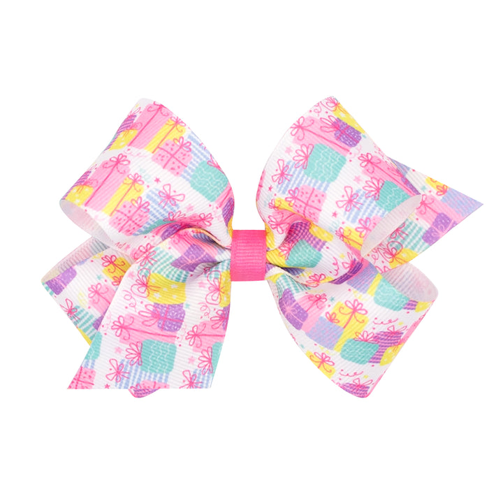 Birthday Packages Print Grosgrain Bow by Wee Ones (2 Sizes)