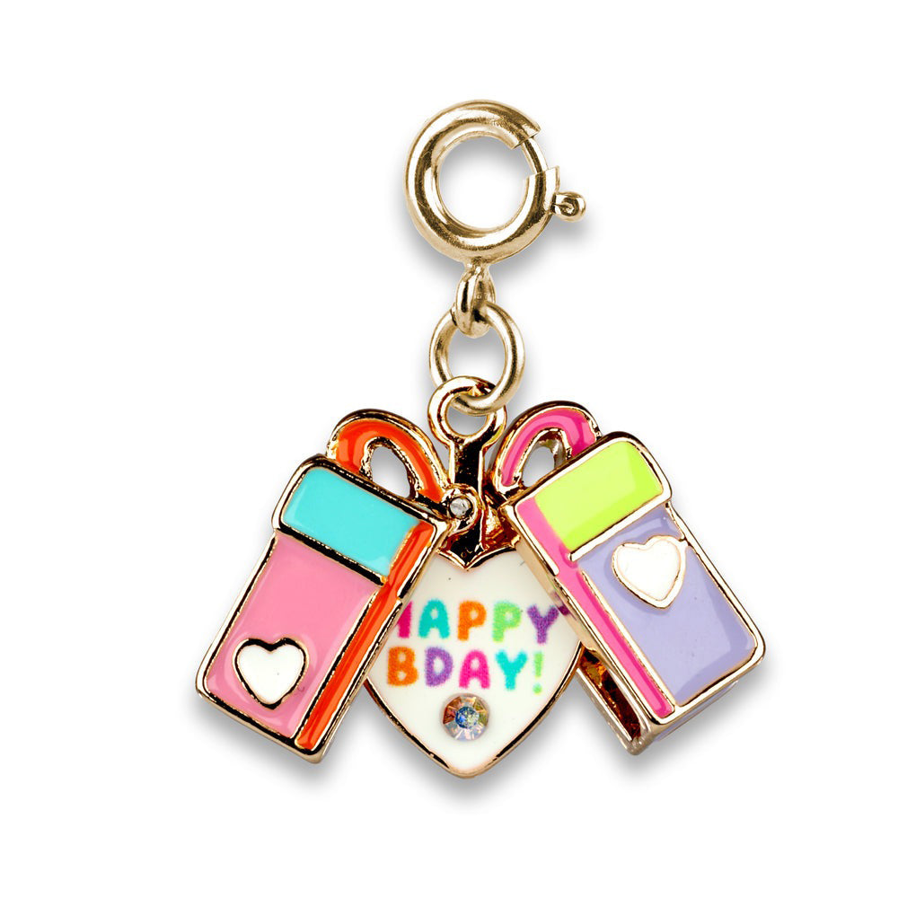 Gold Surprise Inside Birthday Charm by Charm It!