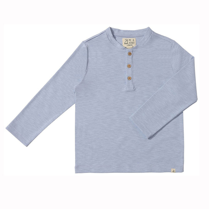 Pale Blue Adams Henley Shirt by Me & Henry