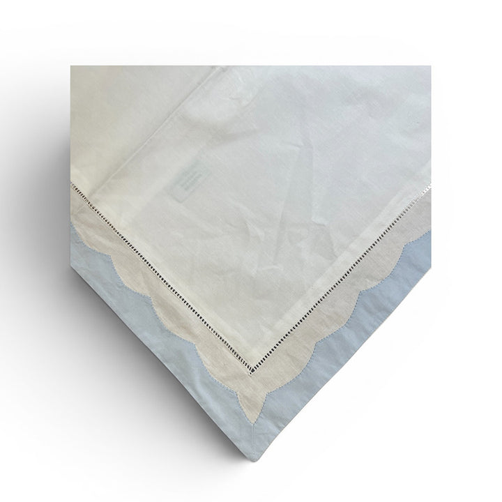 Edward Boutross Pillow - Blue Appliqued Edge Sham