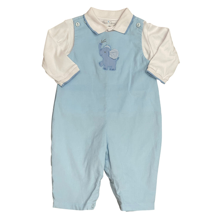Corduroy Blue Elephant Longall by Petit Ami