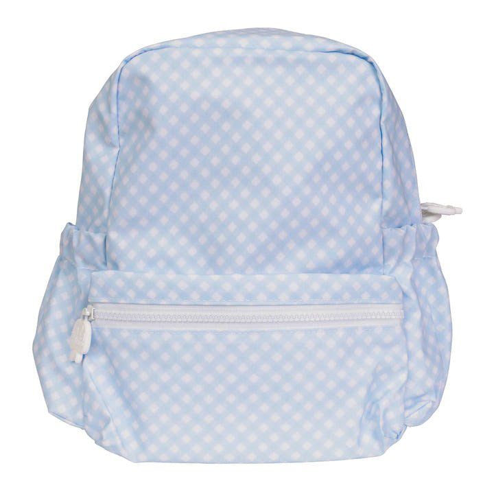 Blue Gingham Backpack by Apple of My Isla