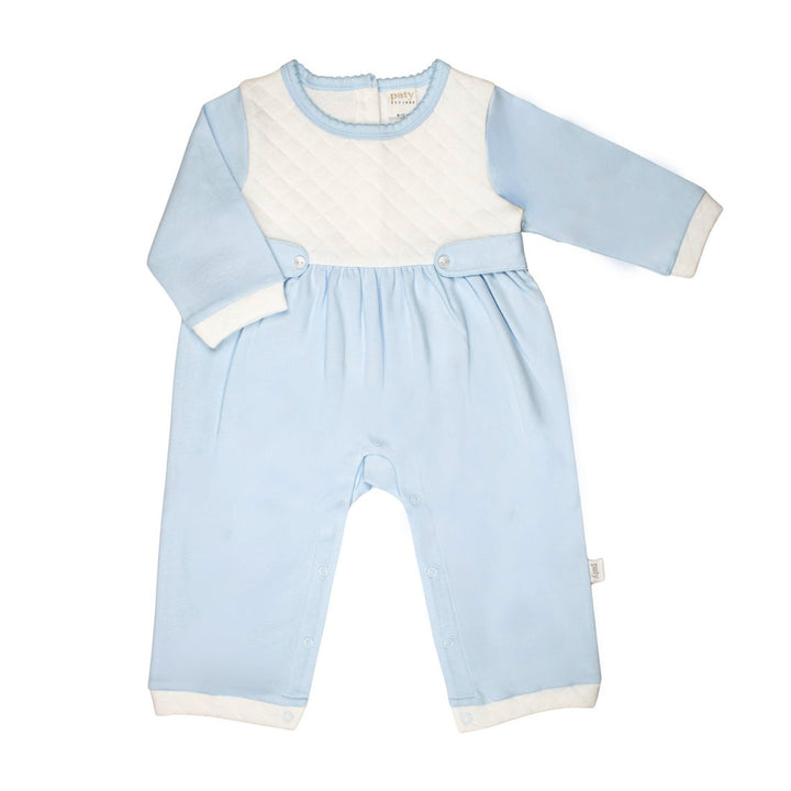 Blue Jacquard Romper by Paty