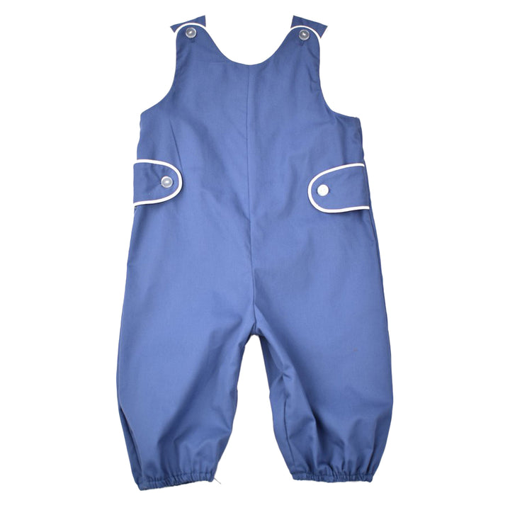 Blue Button-Tab Longall by Funtasia