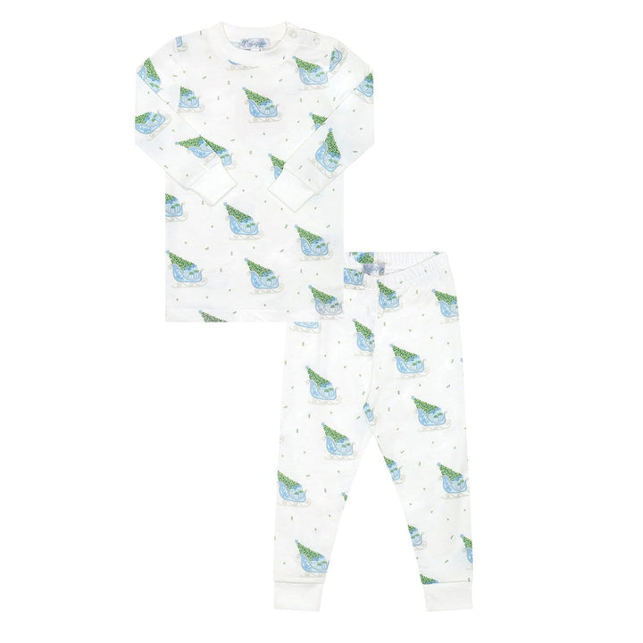 Blue Merry Sleighs Pajamas by Nellapima